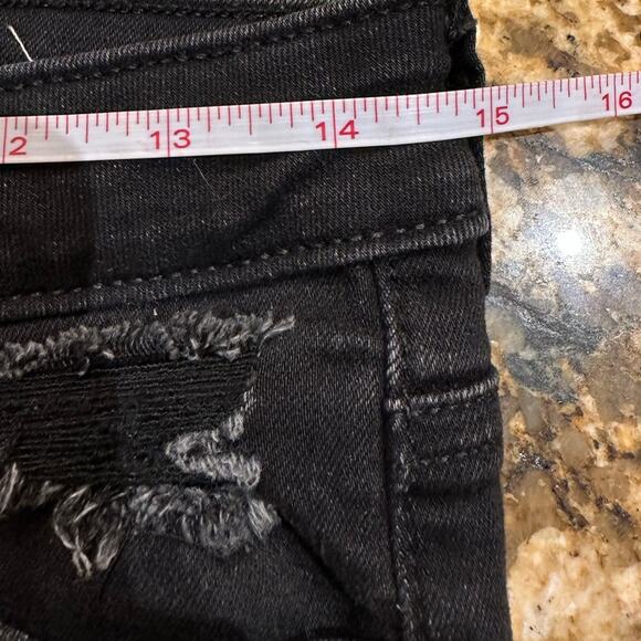 American Eagle Hi Rise Jegging Womens Size 10 (30 x 27.5) Distressed Black Jeans - Picture 7 of 9
